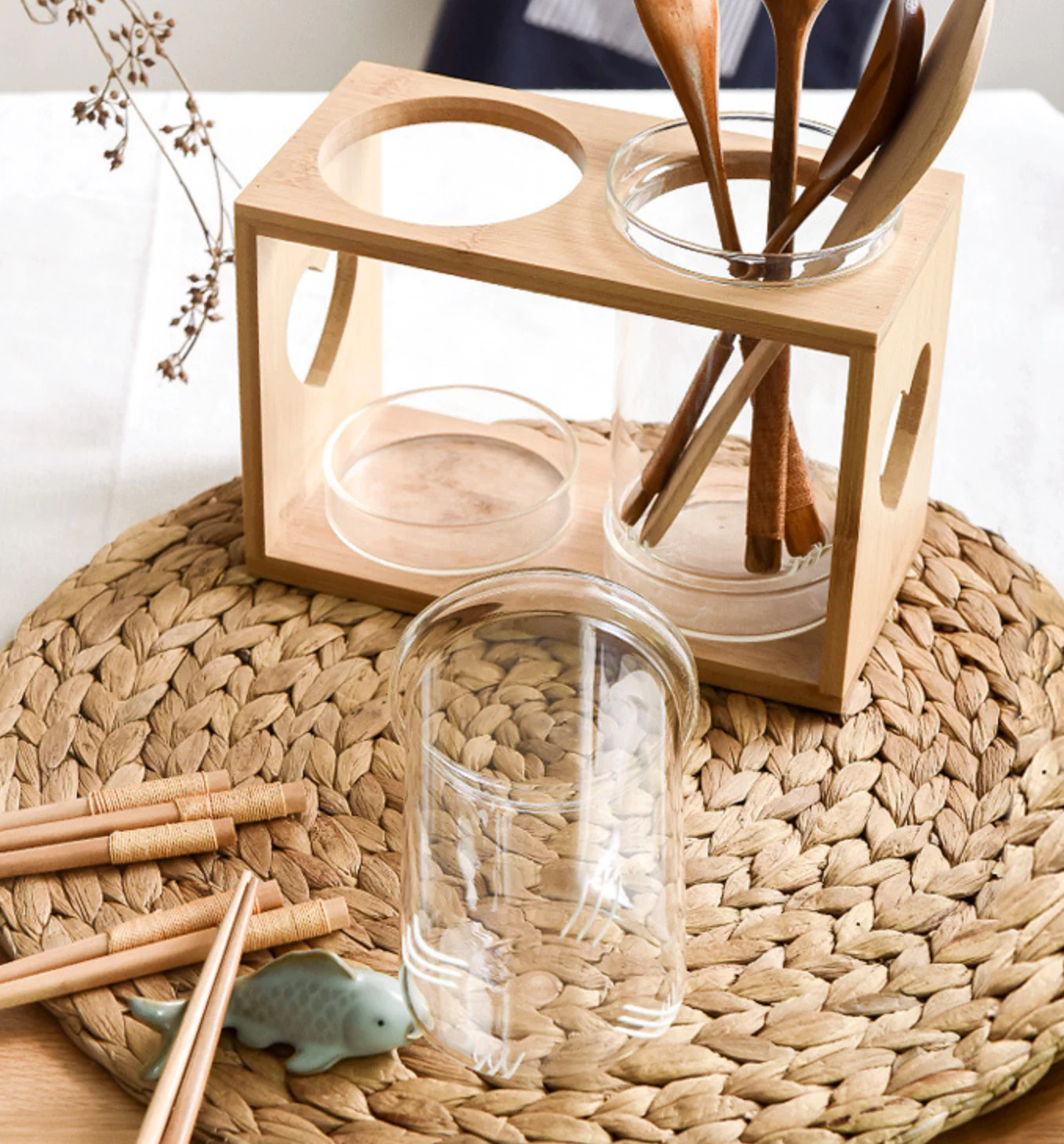 Glass Cutlery Holder - Image 3
