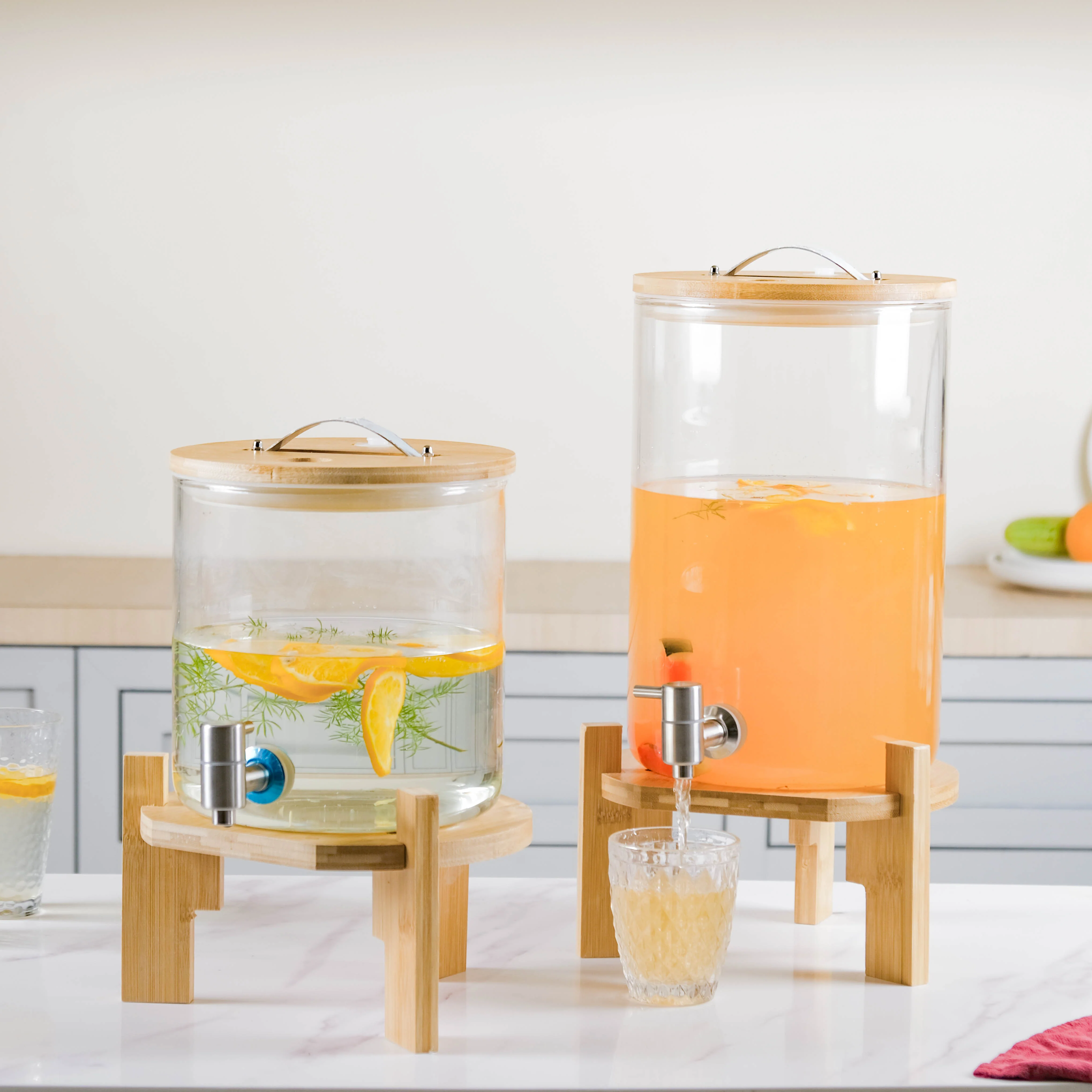 Glass Drink Dispenser Jar - Image 6