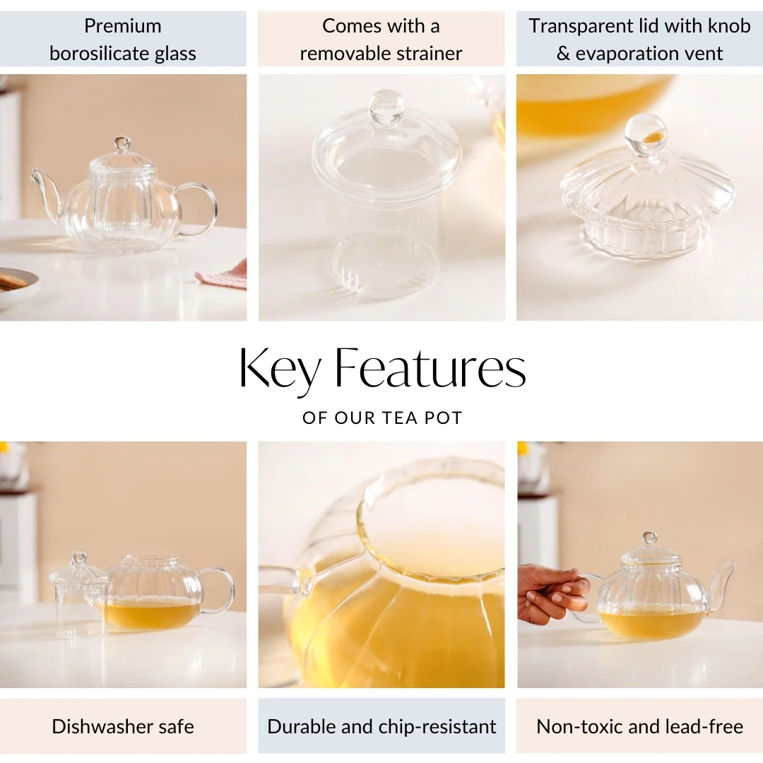 Glass English Breakfast Teapot 650ml - Image 4