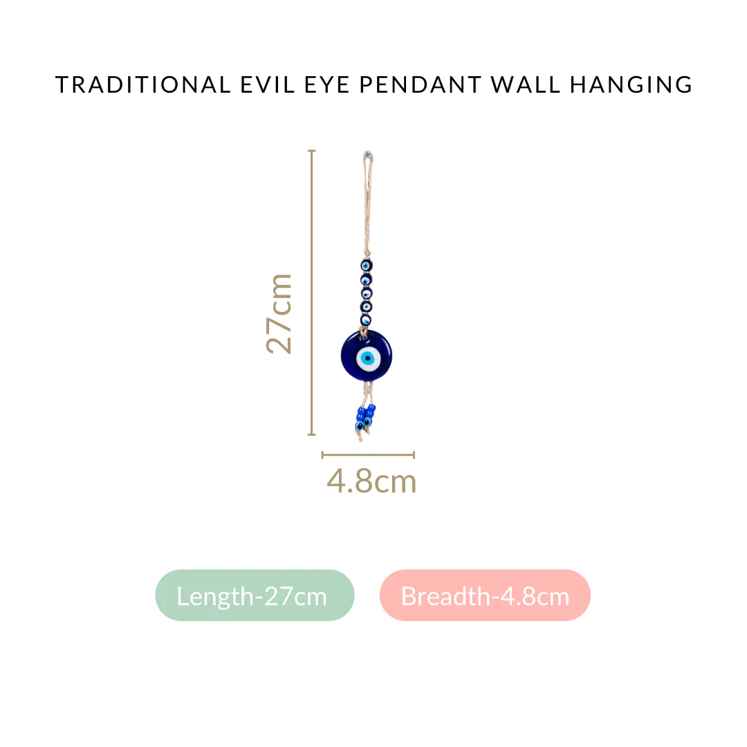 Glass Evil Eye Pendant Wall Hanging - Image 4