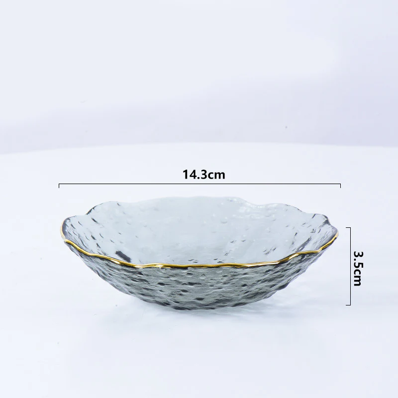 Glass Grey Dish Set of 3 - Image 13