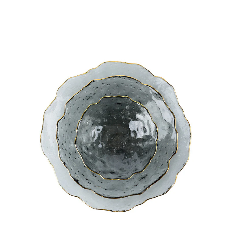 Glass Grey Dish Set of 3 - Image 16