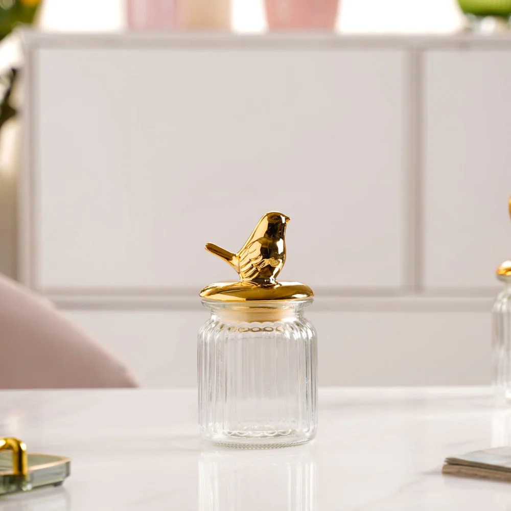 Glass Jar With Bird Lid - Image 12