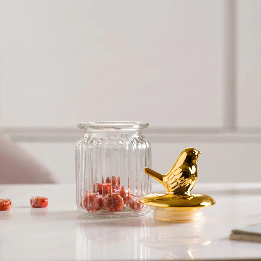 Glass Jar With Bird Lid - Image 4