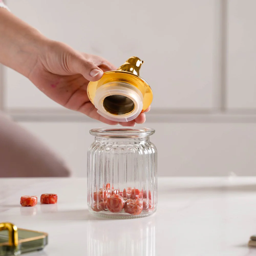 Glass Jar With Bird Lid - Image 5