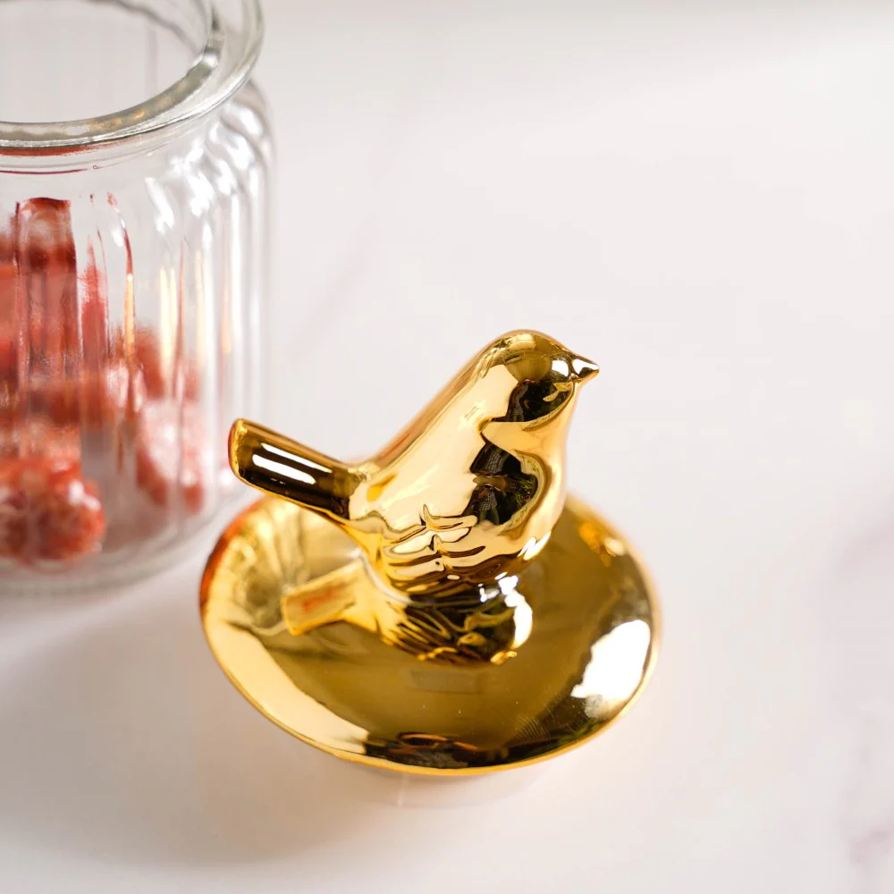 Glass Jar With Bird Lid - Image 7