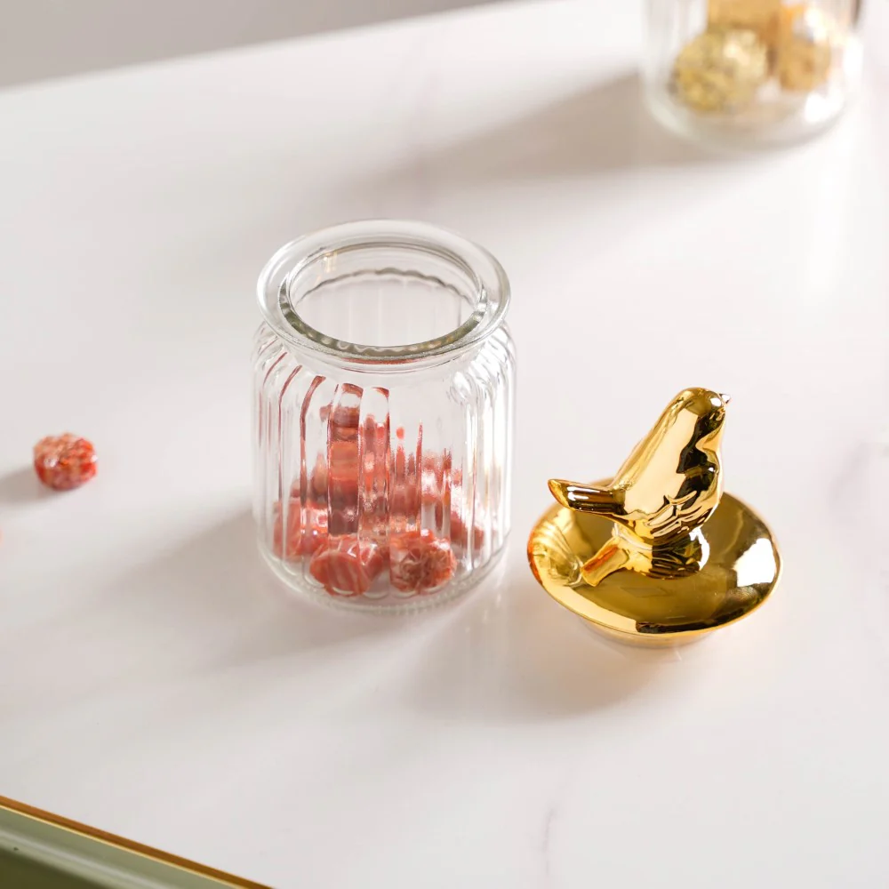 Glass Jar With Bird Lid - Image 9