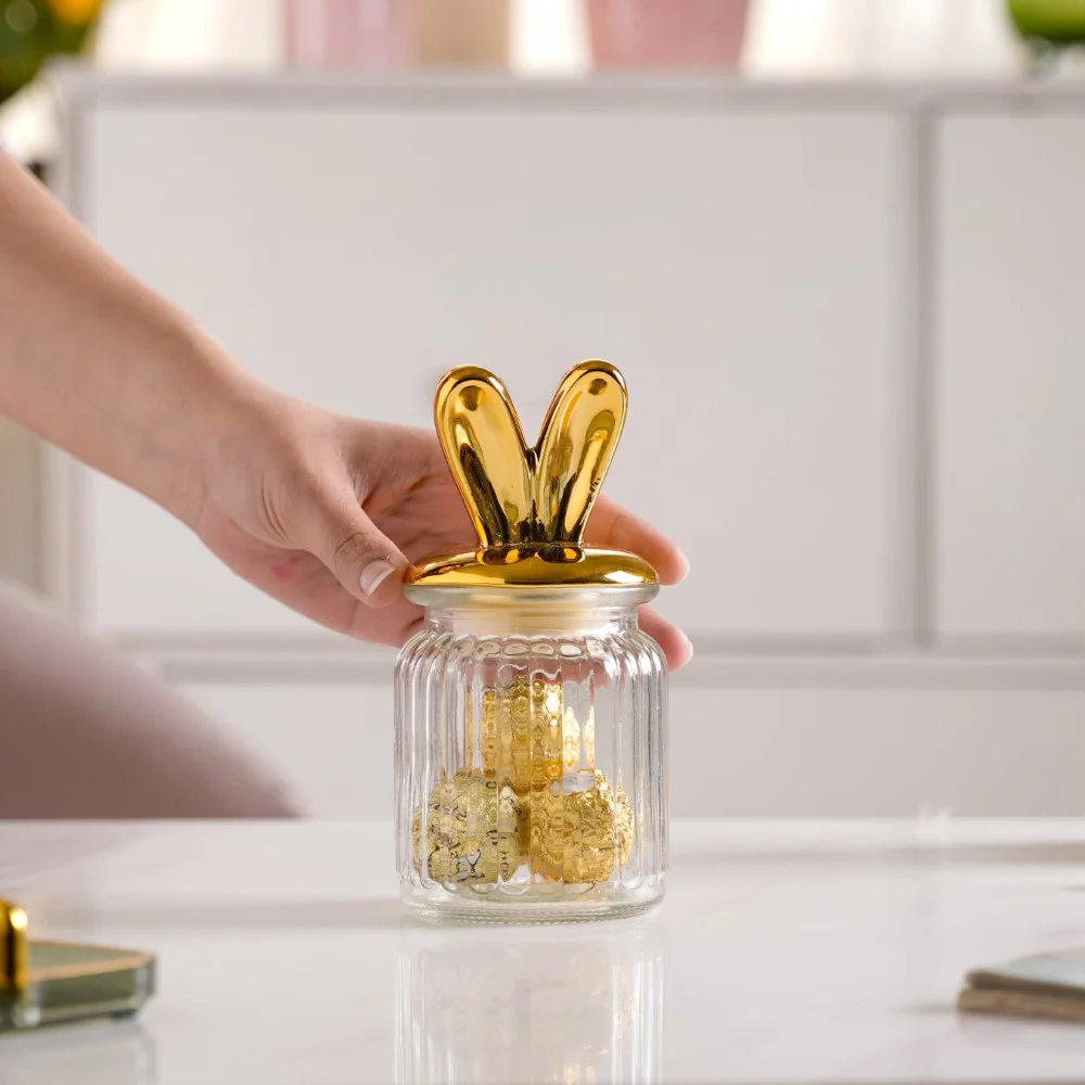 Glass Jar With Bunny Lid - Image 2