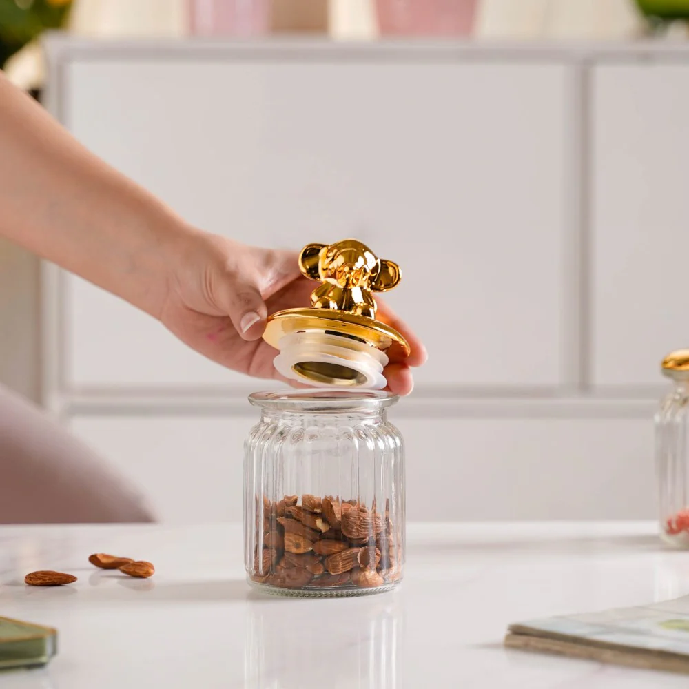 Glass Jar With Elephant Lid - Image 5