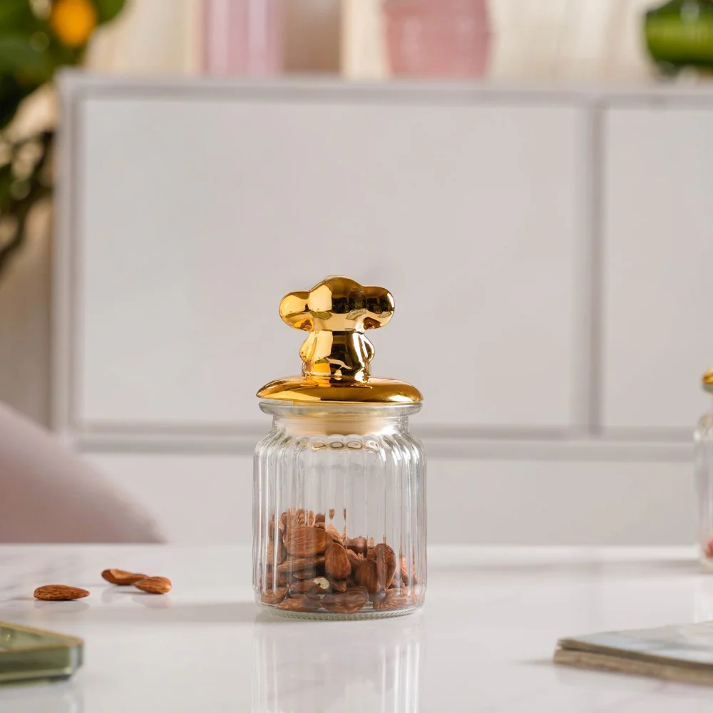 Glass Jar With Elephant Lid - Image 9