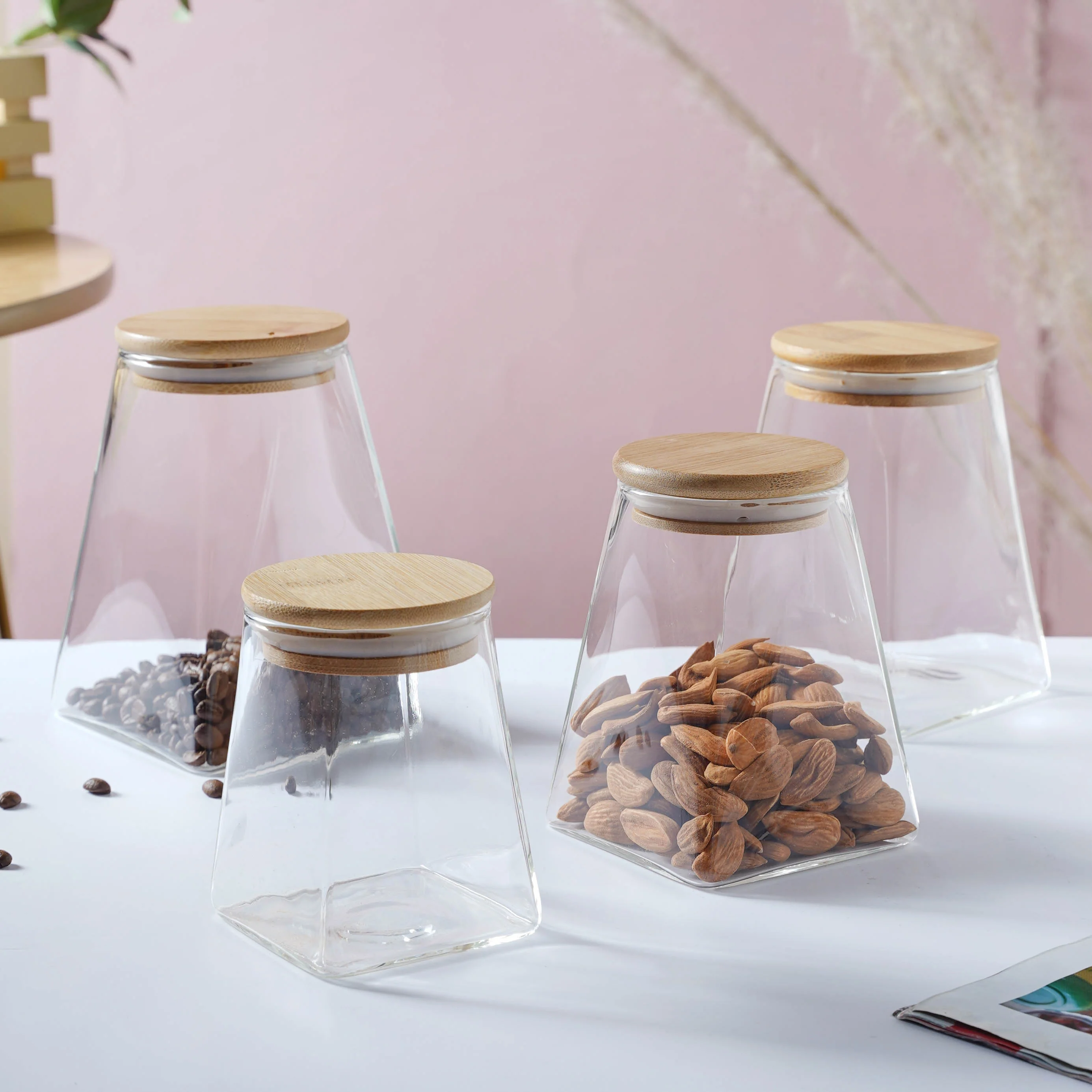 Glass Jar With Wooden Lid - Medium - Image 5