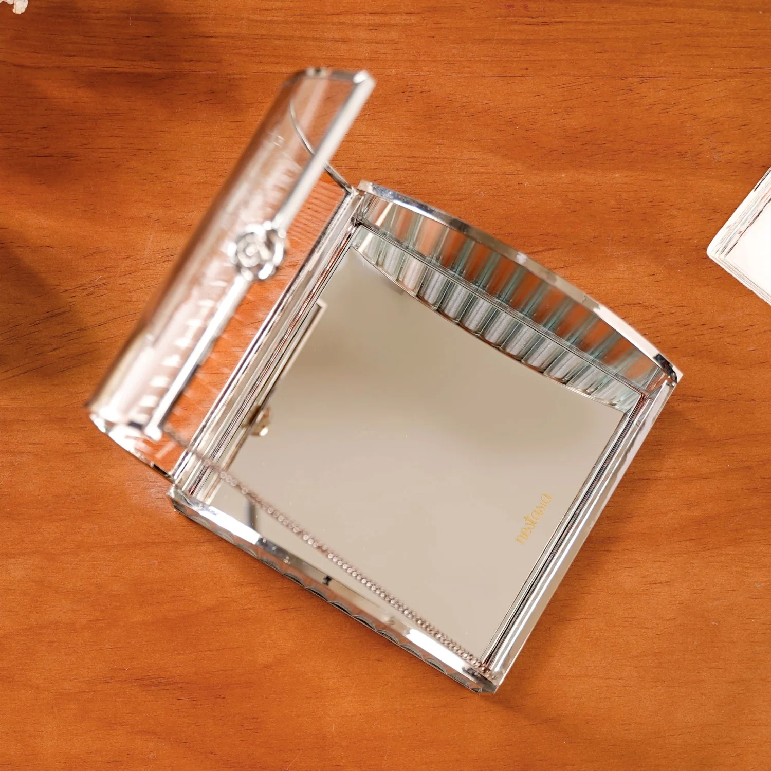 Glass Jewellery Box With Silver Frame - Image 6