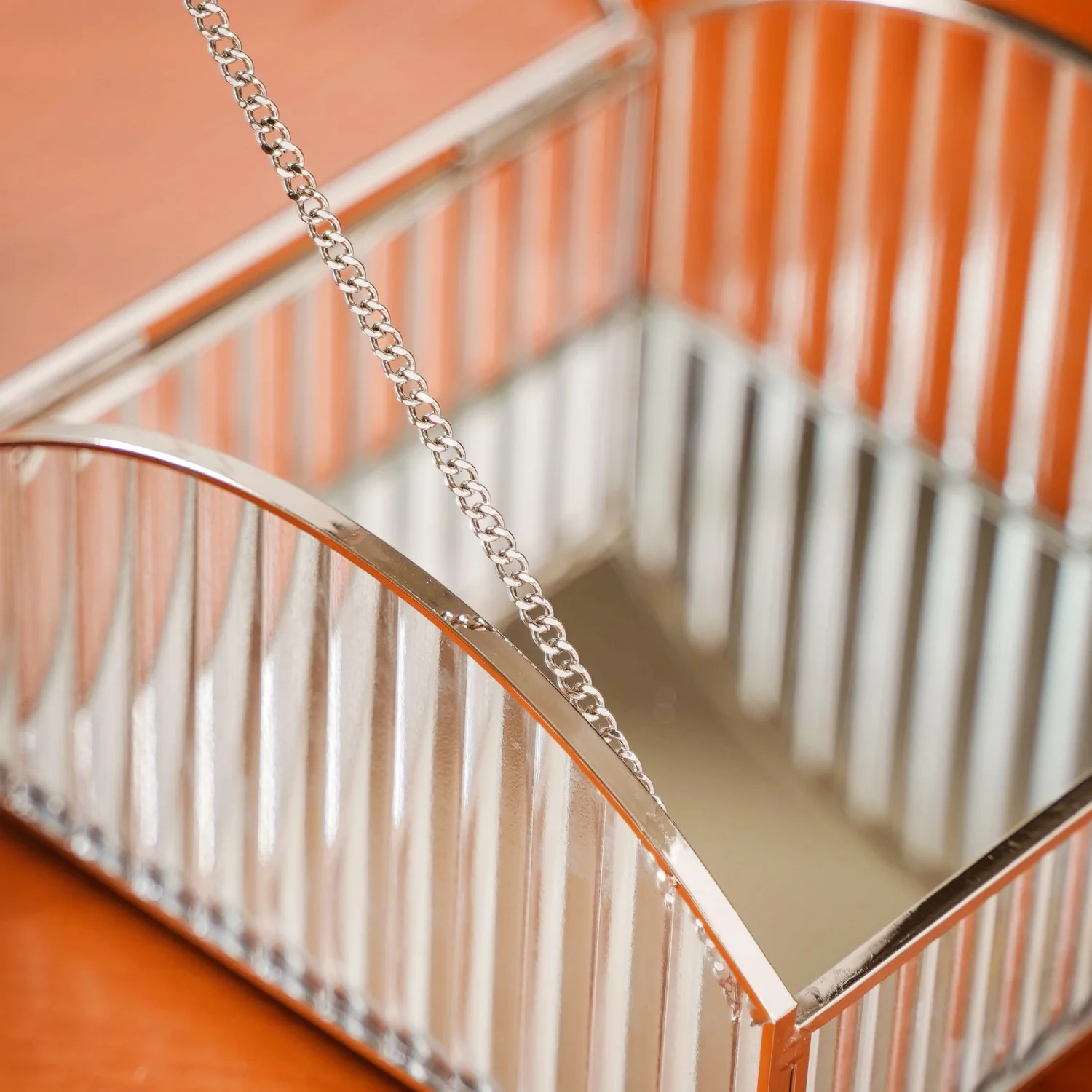 Glass Jewellery Box With Silver Frame - Image 7