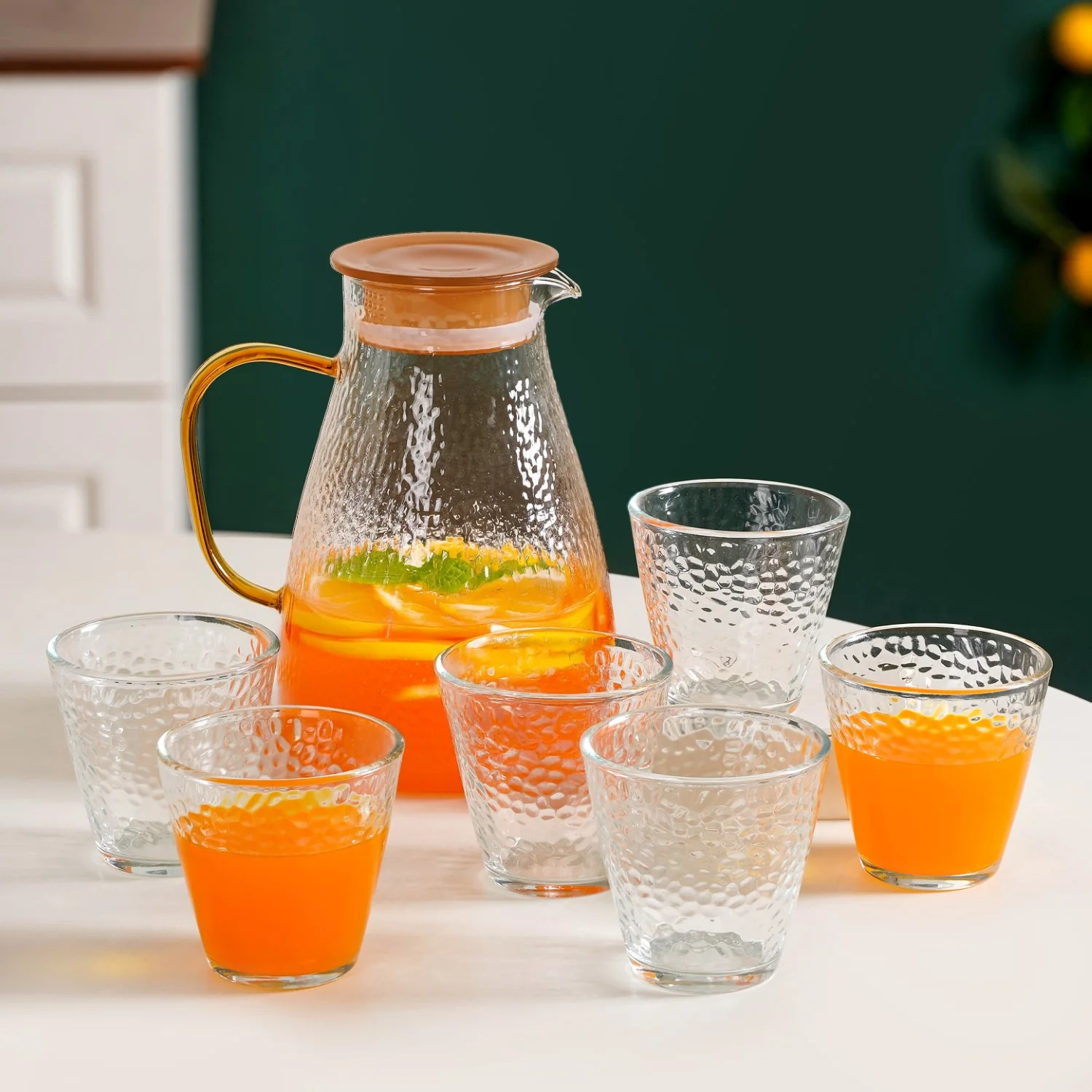 Pebble Design Jug And Glass Set Of 7