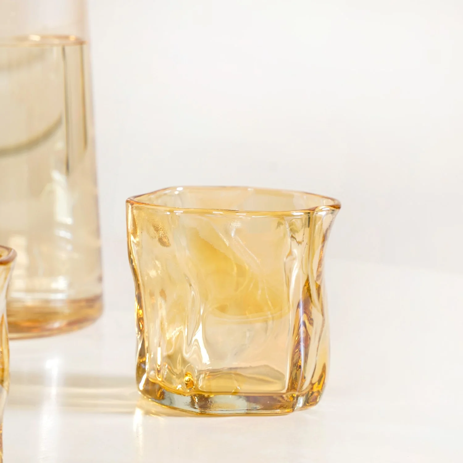 Amber Glass Jug And Tumbler Set - Image 6