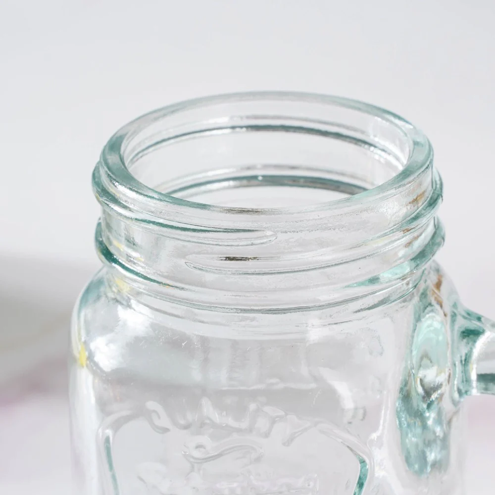 Glass Mini Mason Jar Mug With Lid Set Of 10 110ml - Image 10