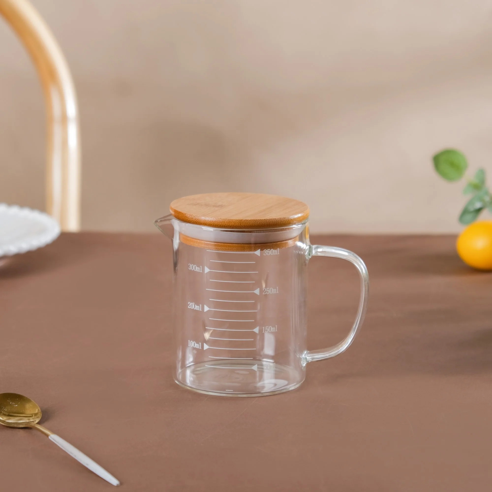 Glass Mug with Lid - Small - Image 3