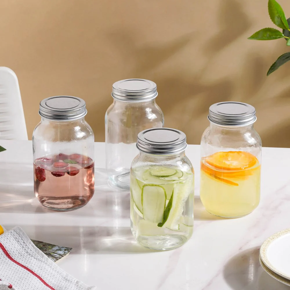 Glass Pickle Jar With Lid Set Of 4 750ml - Image 12