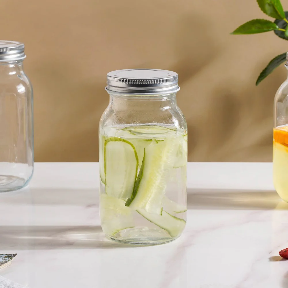 Glass Pickle Jar With Lid Set Of 4 750ml - Image 13