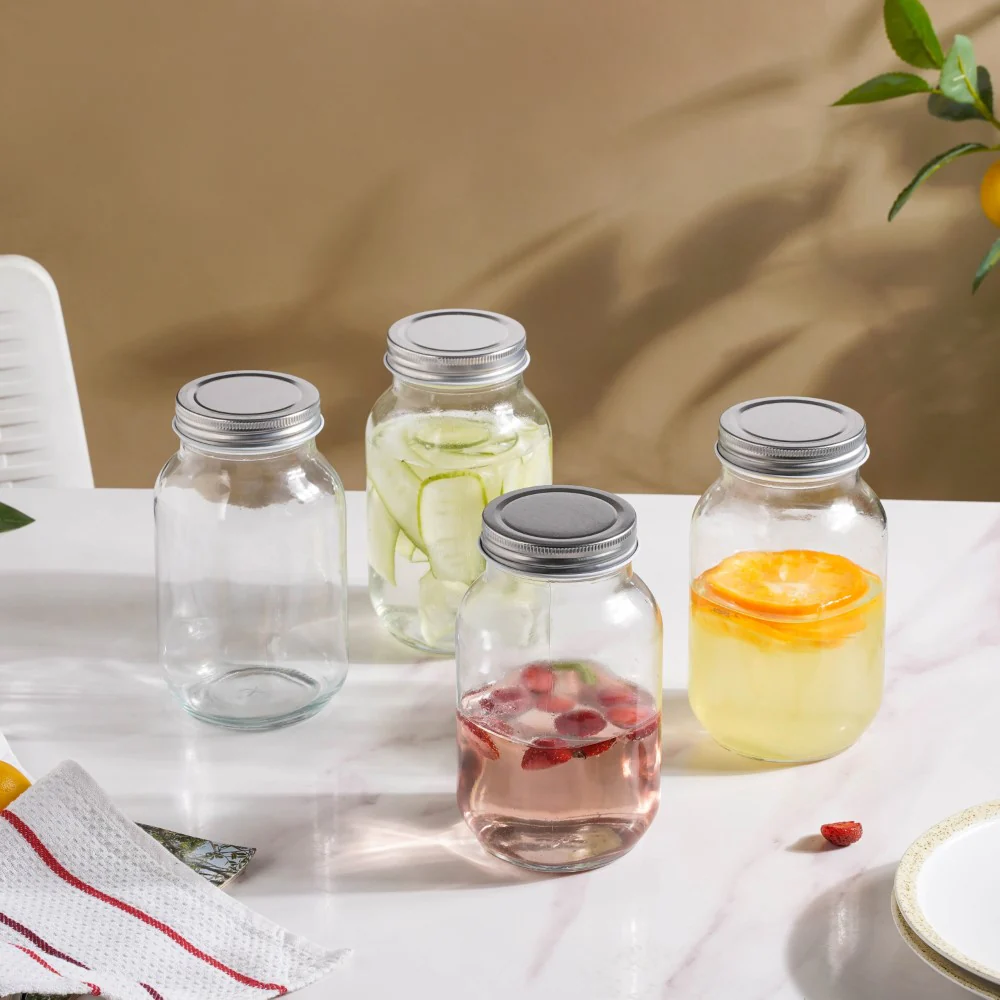 Glass Pickle Jar With Lid Set Of 4 750ml - Image 7