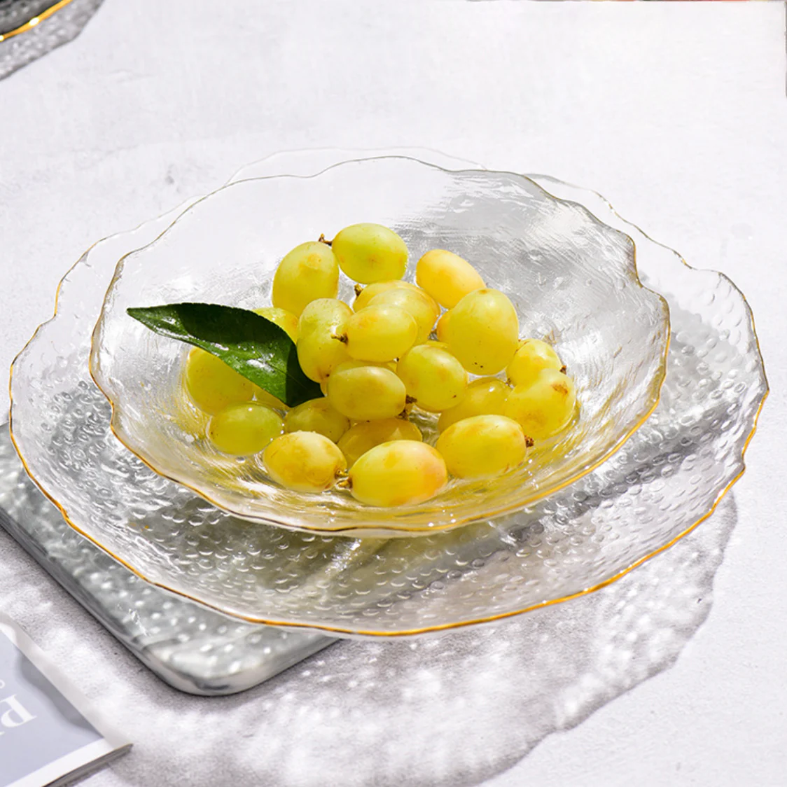 Glass Plate and Bowl Set of 3 - Image 15