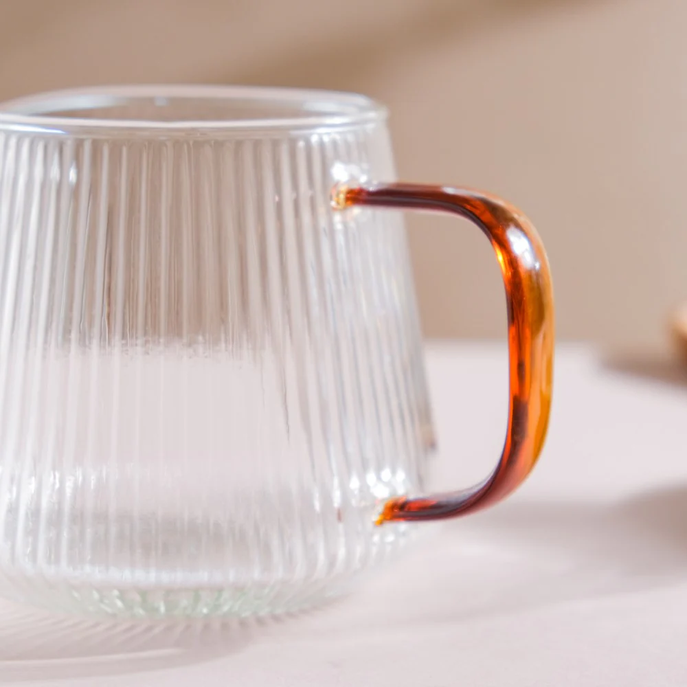 Glass Ribbed Coffee Pot 700ml - Image 7