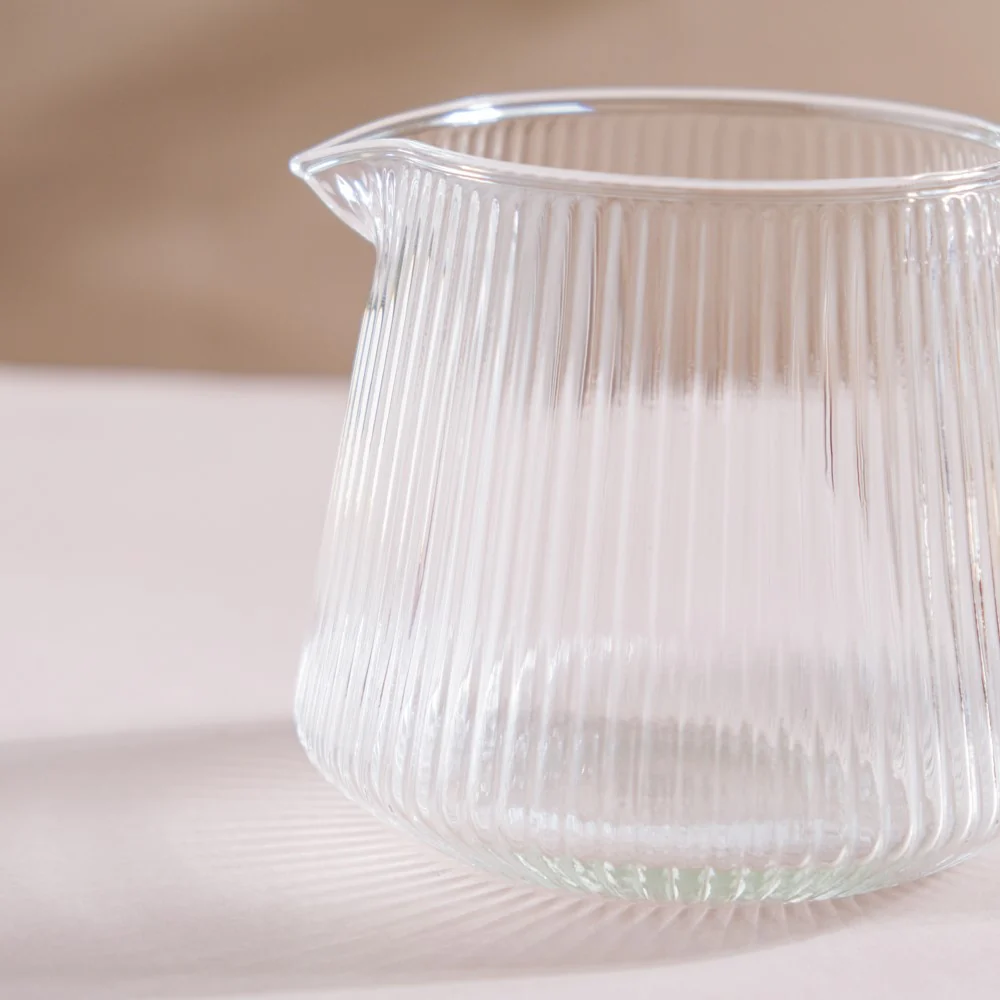Glass Ribbed Coffee Pot 700ml - Image 8