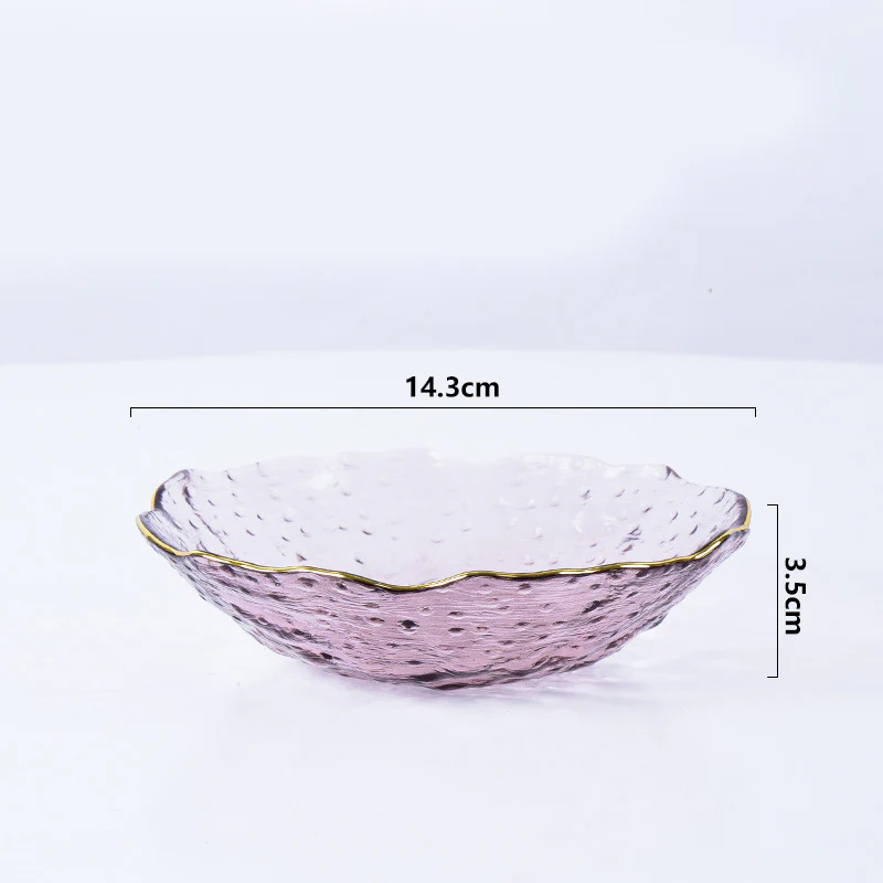 Glass Rose Dish Set of 3 - Image 12