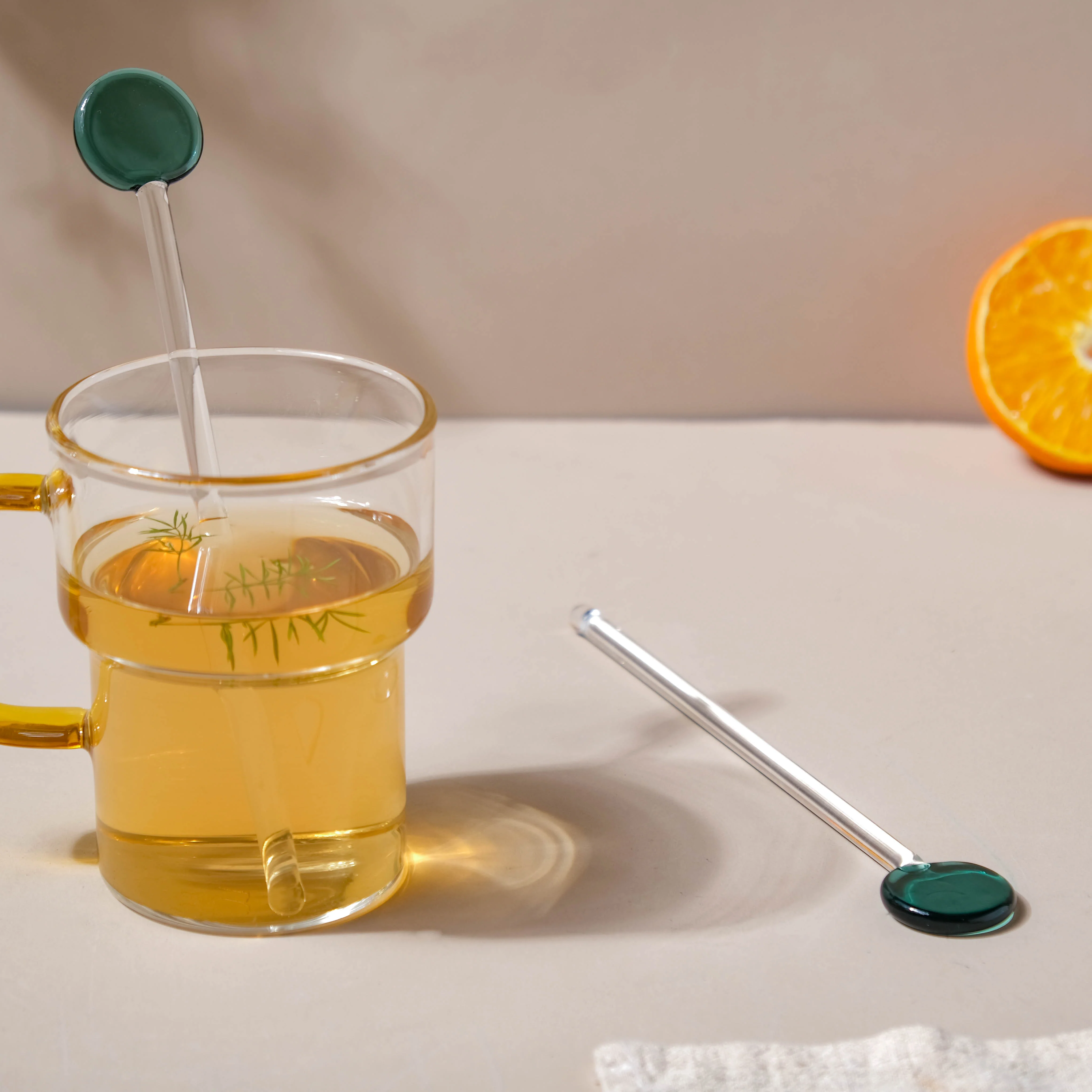 Glass Stirrer Set of 2 Emerald - Image 3