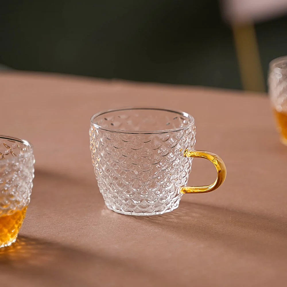 Glass Teacup Set of 6 - Image 6