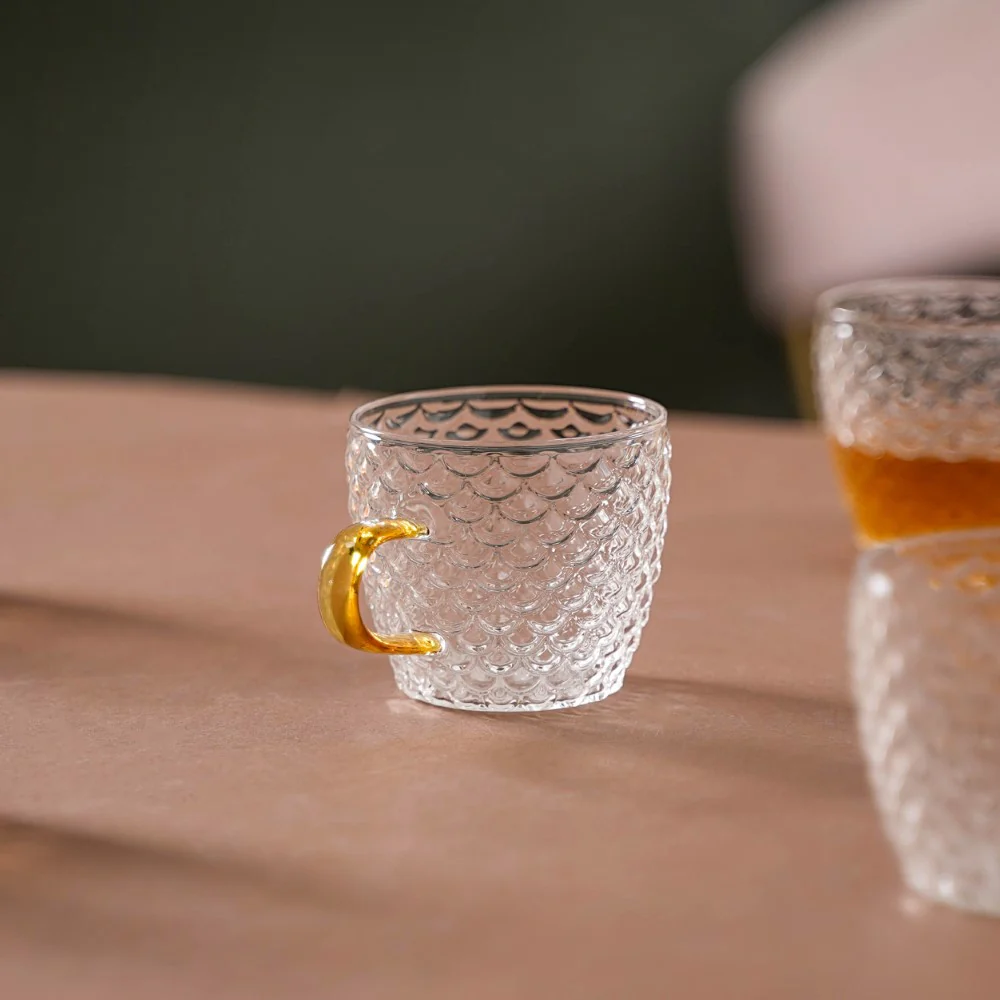 Glass Teacup Set of 6 - Image 8