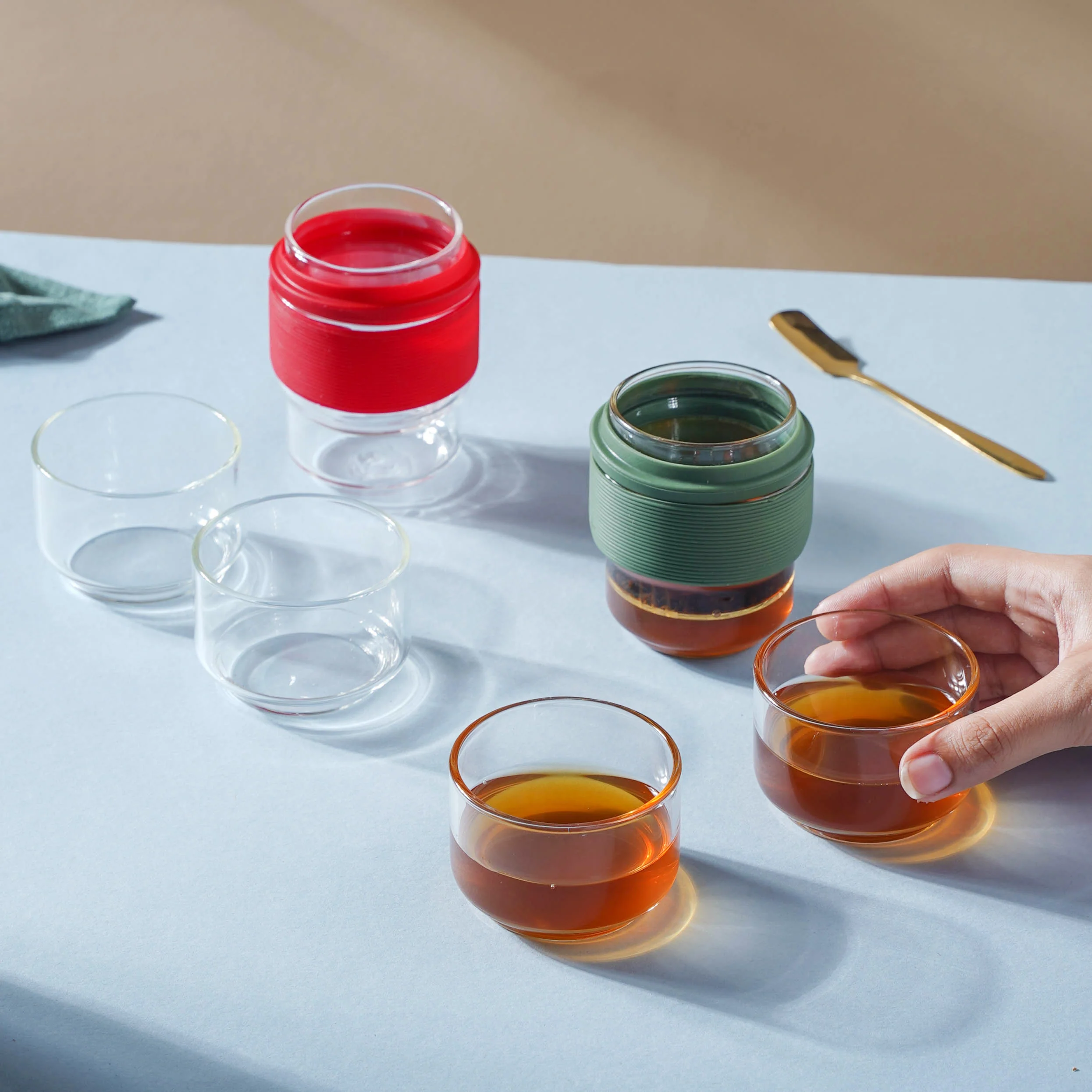 Glass Travel Teapot Set - Image 7