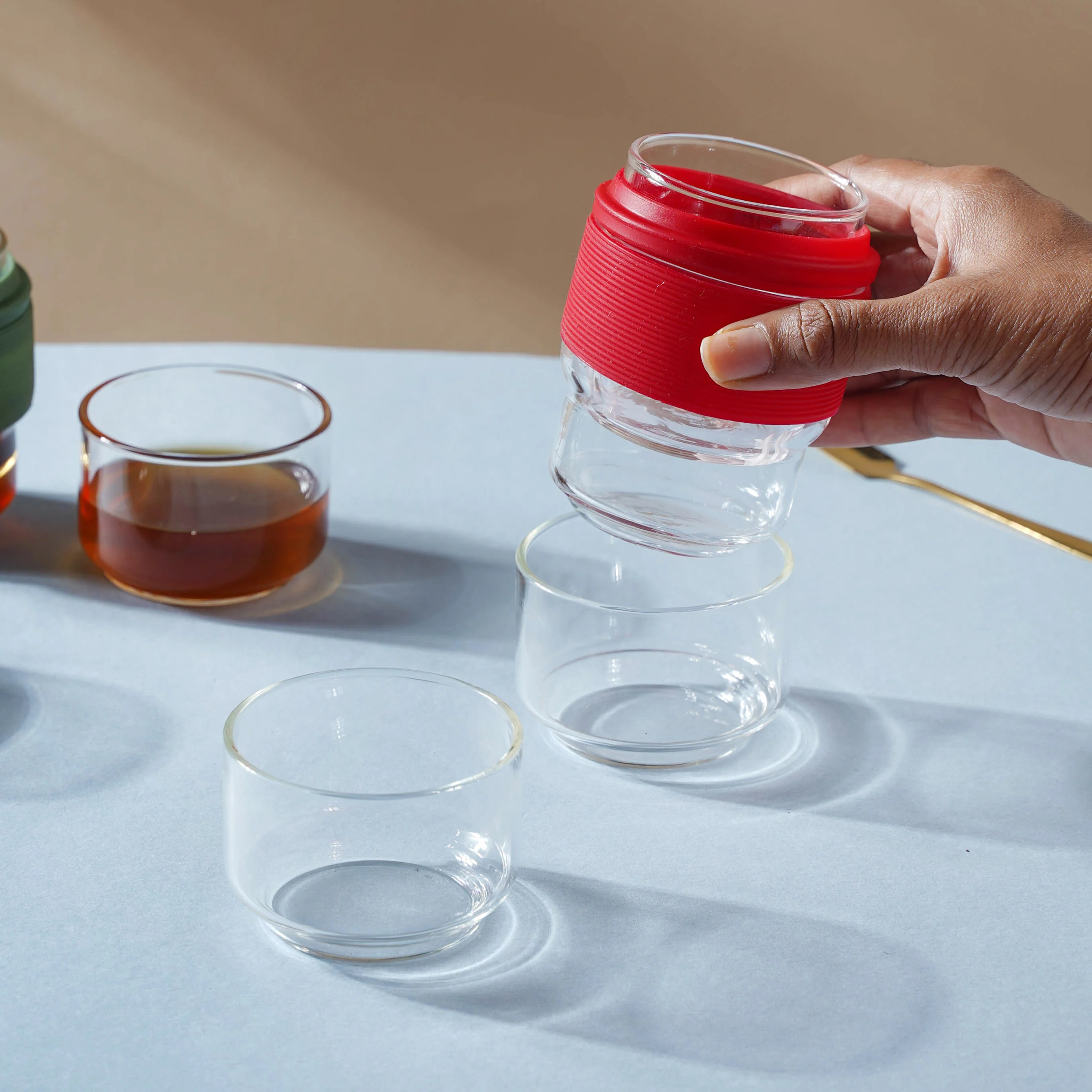 Glass Travel Teapot Set - Image 9
