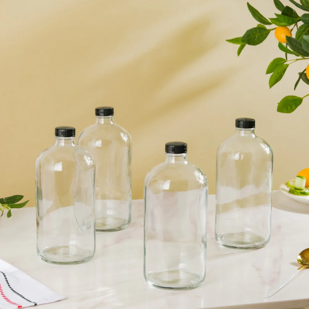 Glass Water Bottle Set Of 4 1 L - Image 3