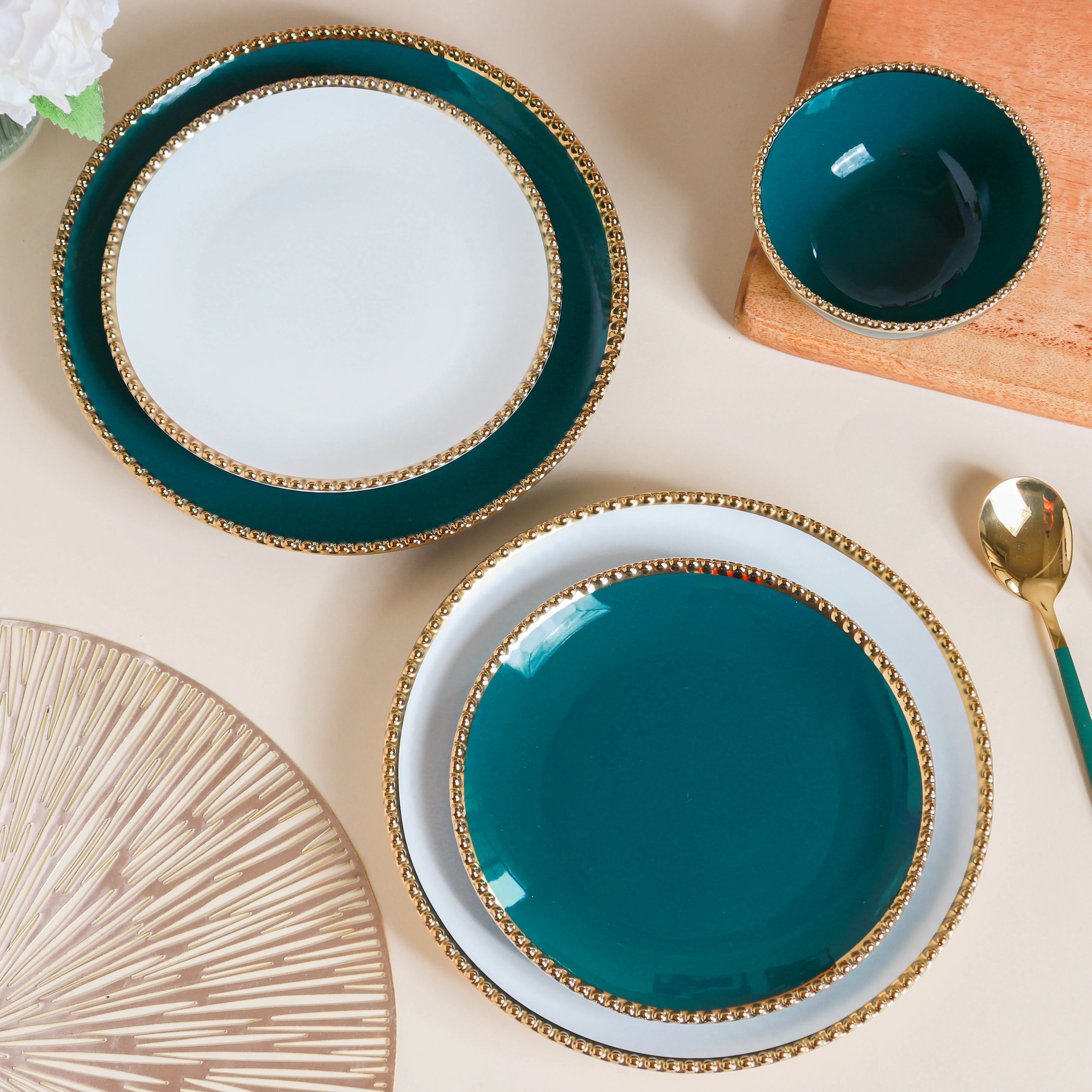 Glazed Ceramic Dinner Plate - Image 2