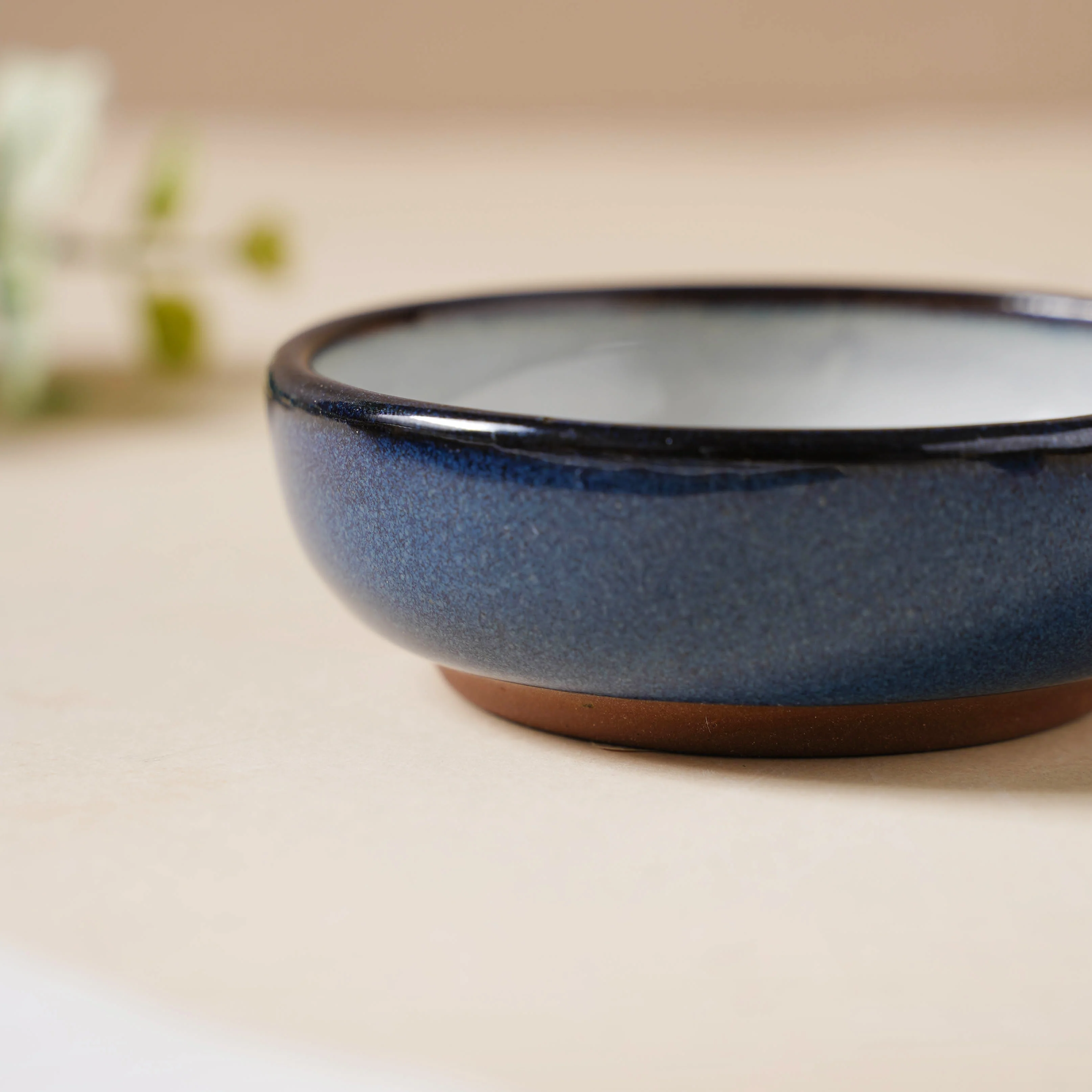 Glazed Ceramic Grey And Blue Dip Bowl 50 ml - Image 5