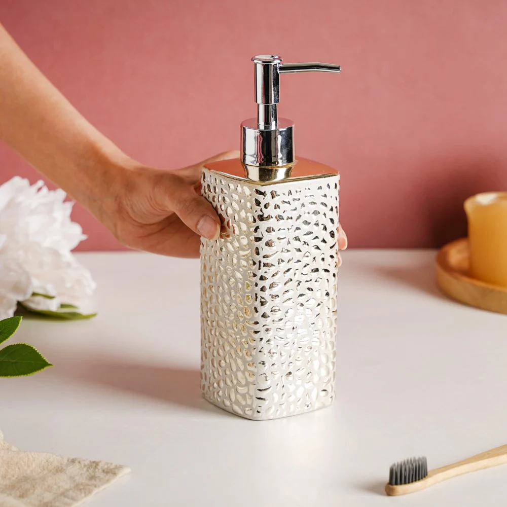 Glittery Gold Ceramic Luxe Soap Dispenser 500 ml - Image 2