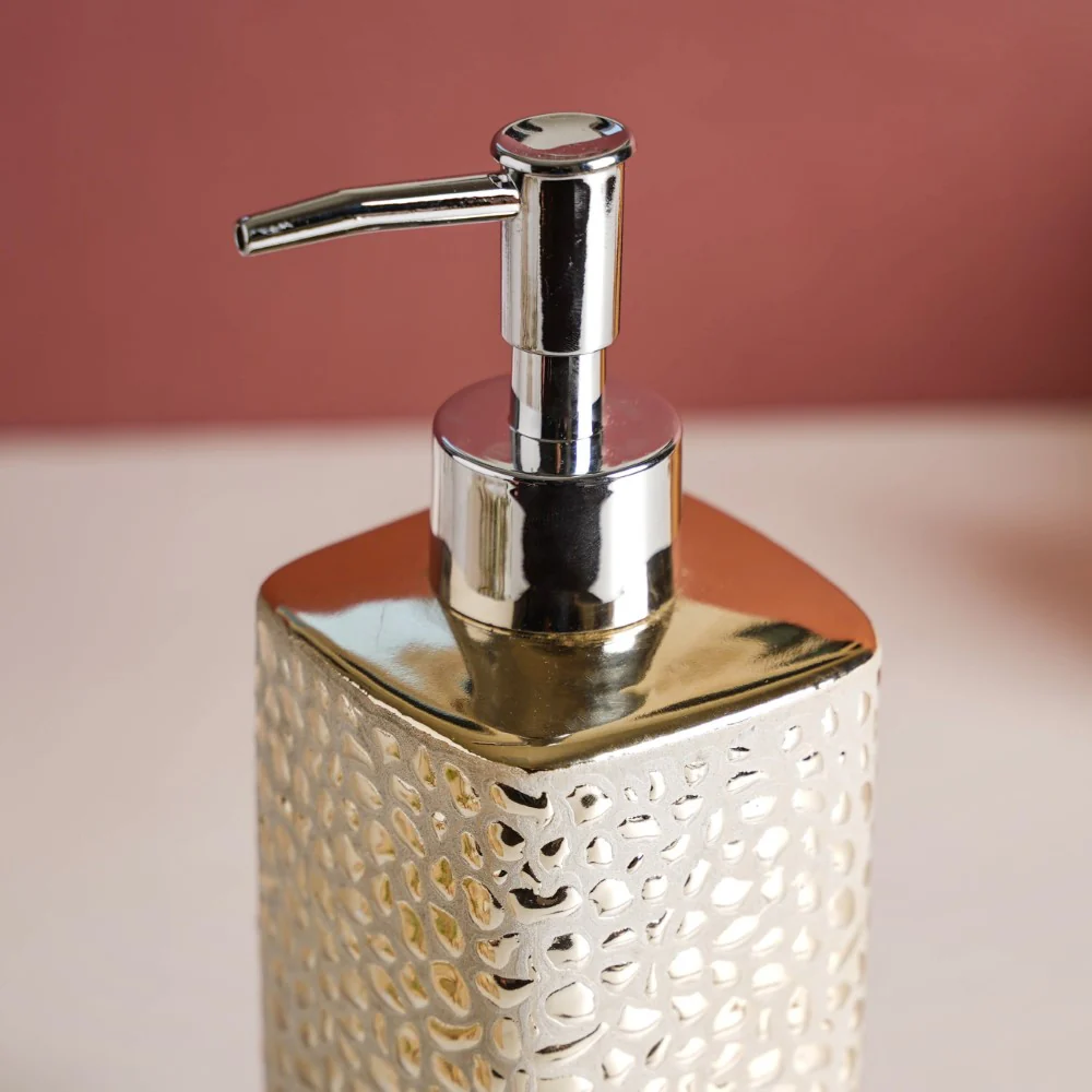 Glittery Gold Ceramic Luxe Soap Dispenser 500 ml - Image 8