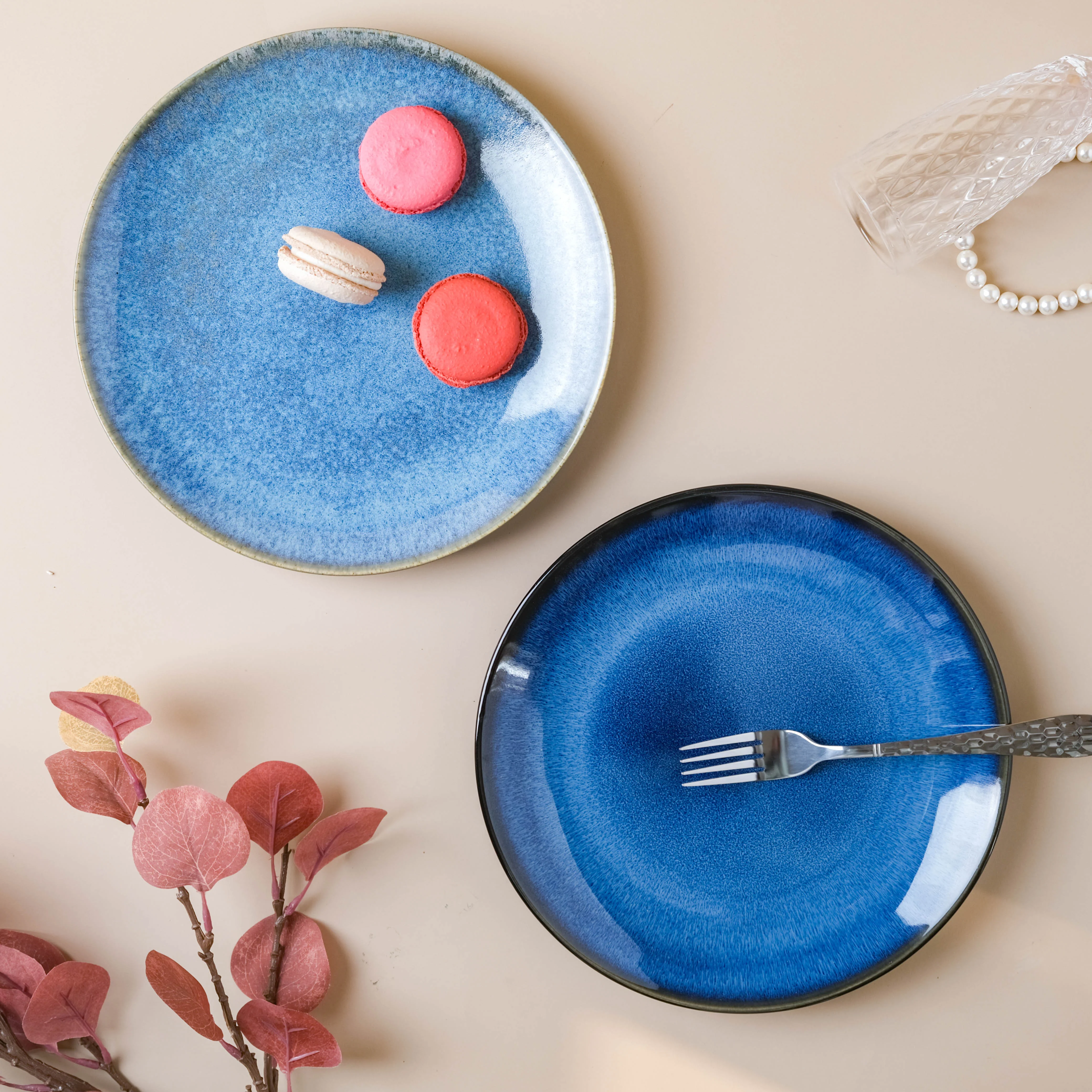 Glossy Blue Dinner Plate - Image 5