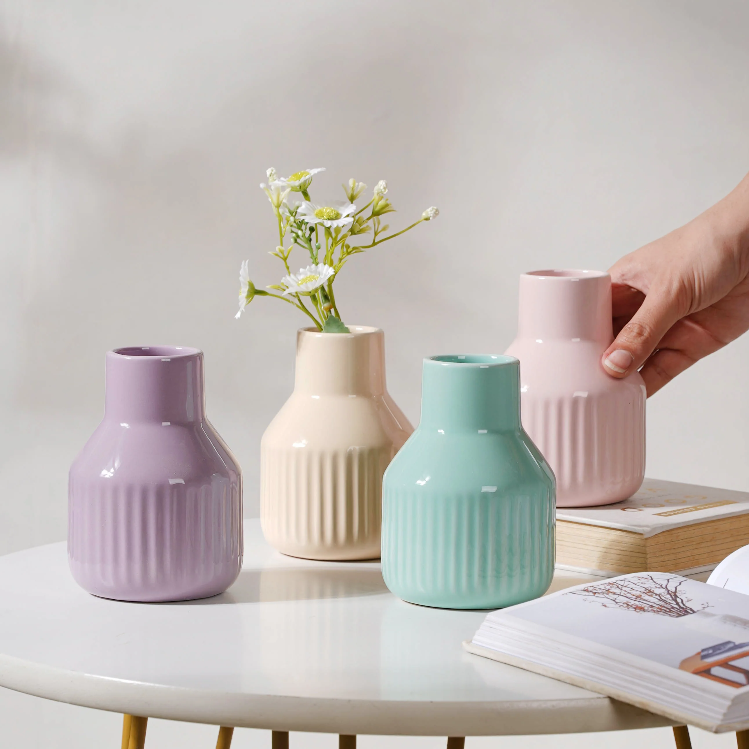 Glossy Decorative Flower Pot - Image 2