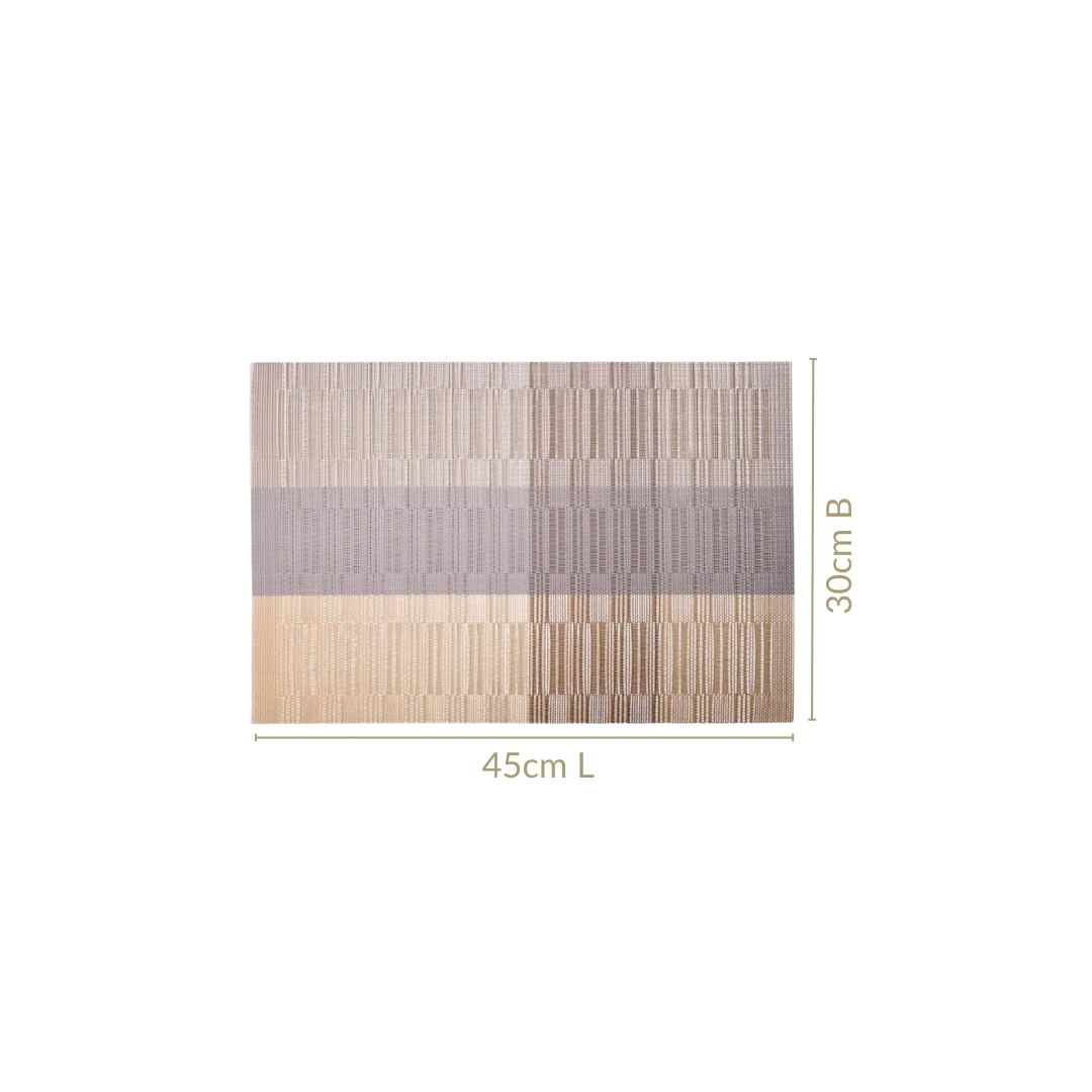 Gold And Brown Mat Set Of 6 - Image 4