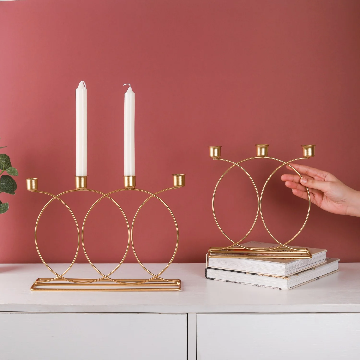 Gold Candle Stand - Image 2