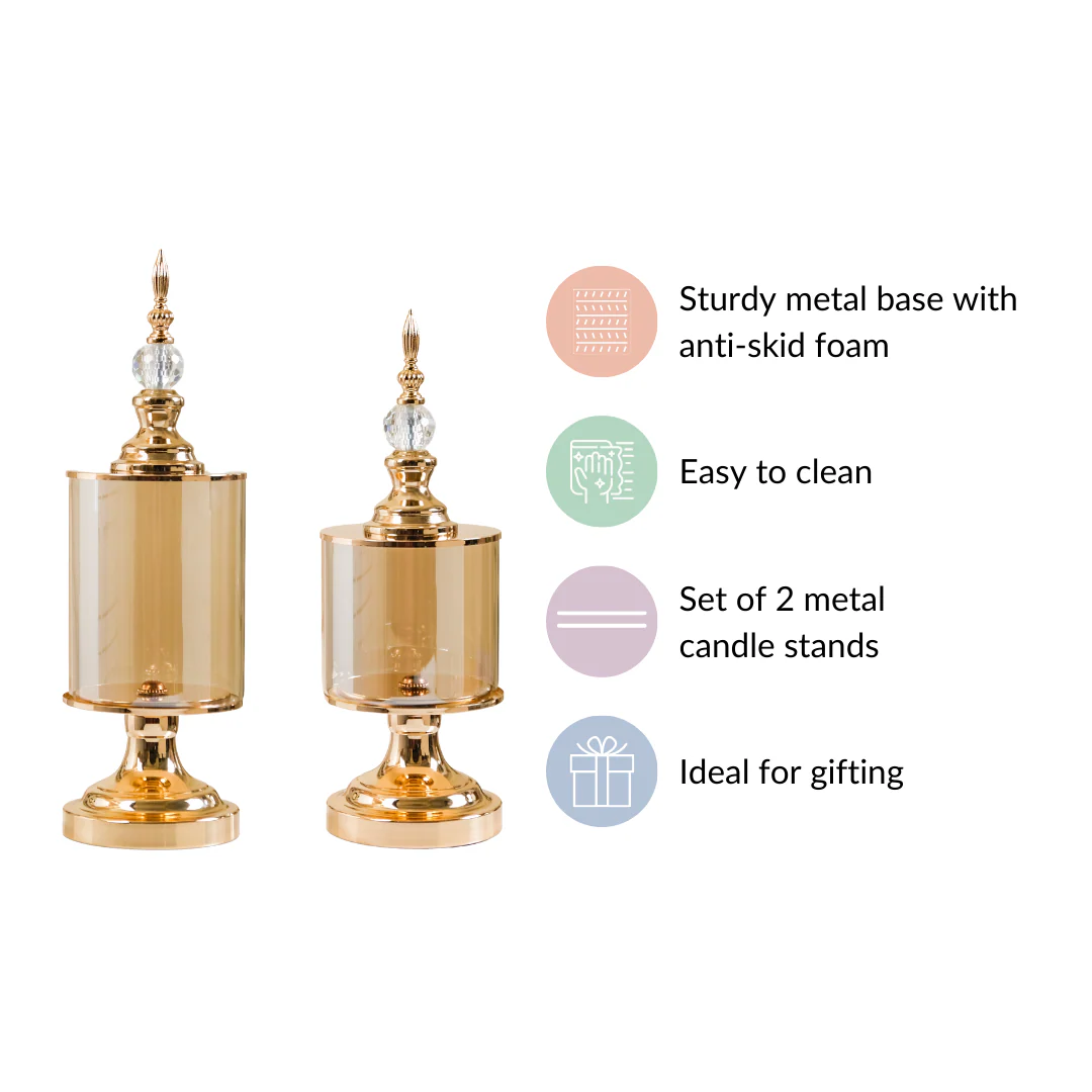 Gold Decor Jars Set Of 2 - Image 5