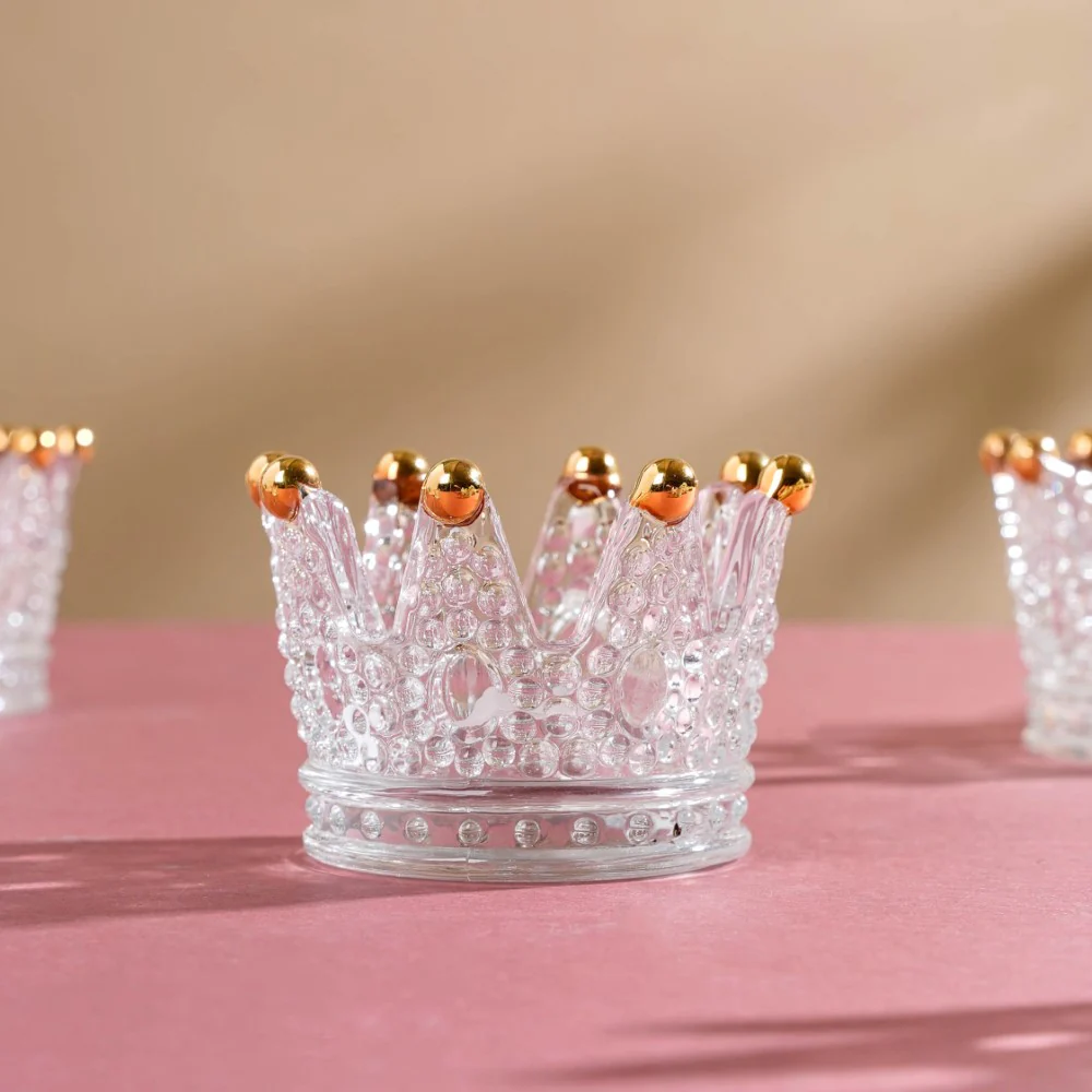 Gold Detail Crown Tea Light Holder Set Of 6 - Image 7