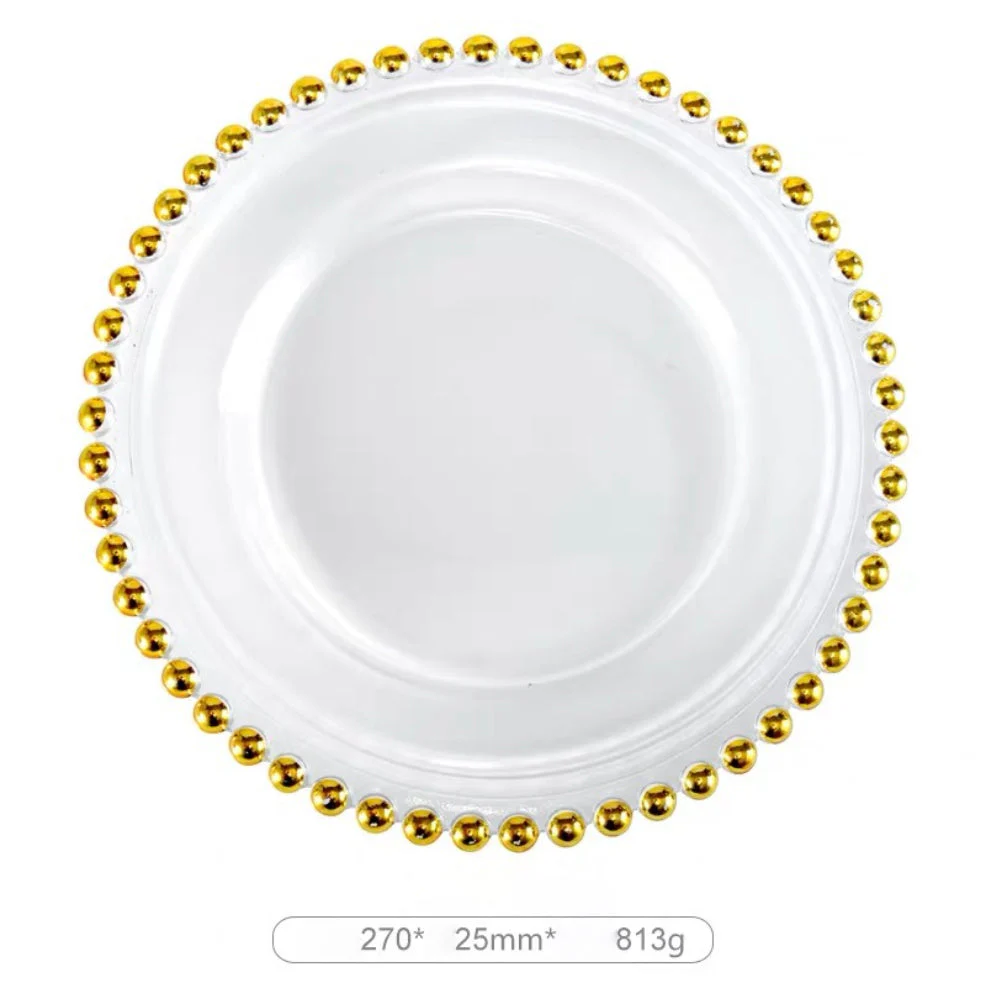 Gold Detailed Glam Charger Plate 10 Inch - Image 7