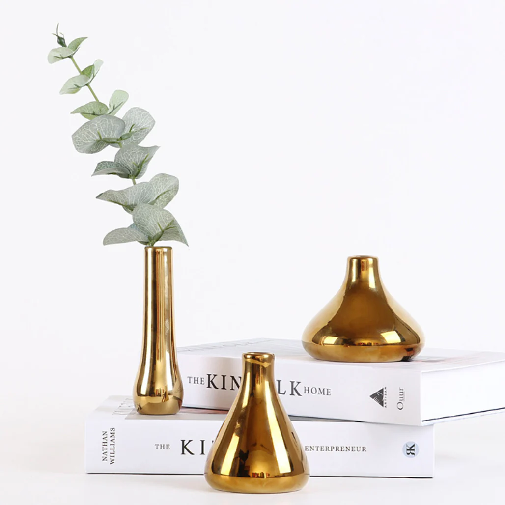 Gold Flower Vase - Image 2