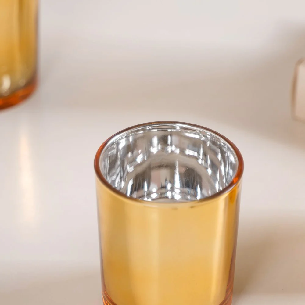 Gold Glass Votive Candle Holder Set Of 4 - Image 7