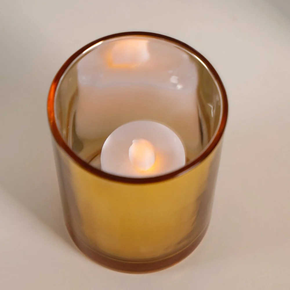 Gold Glass Votive Candle Holder Set Of 4 - Image 8