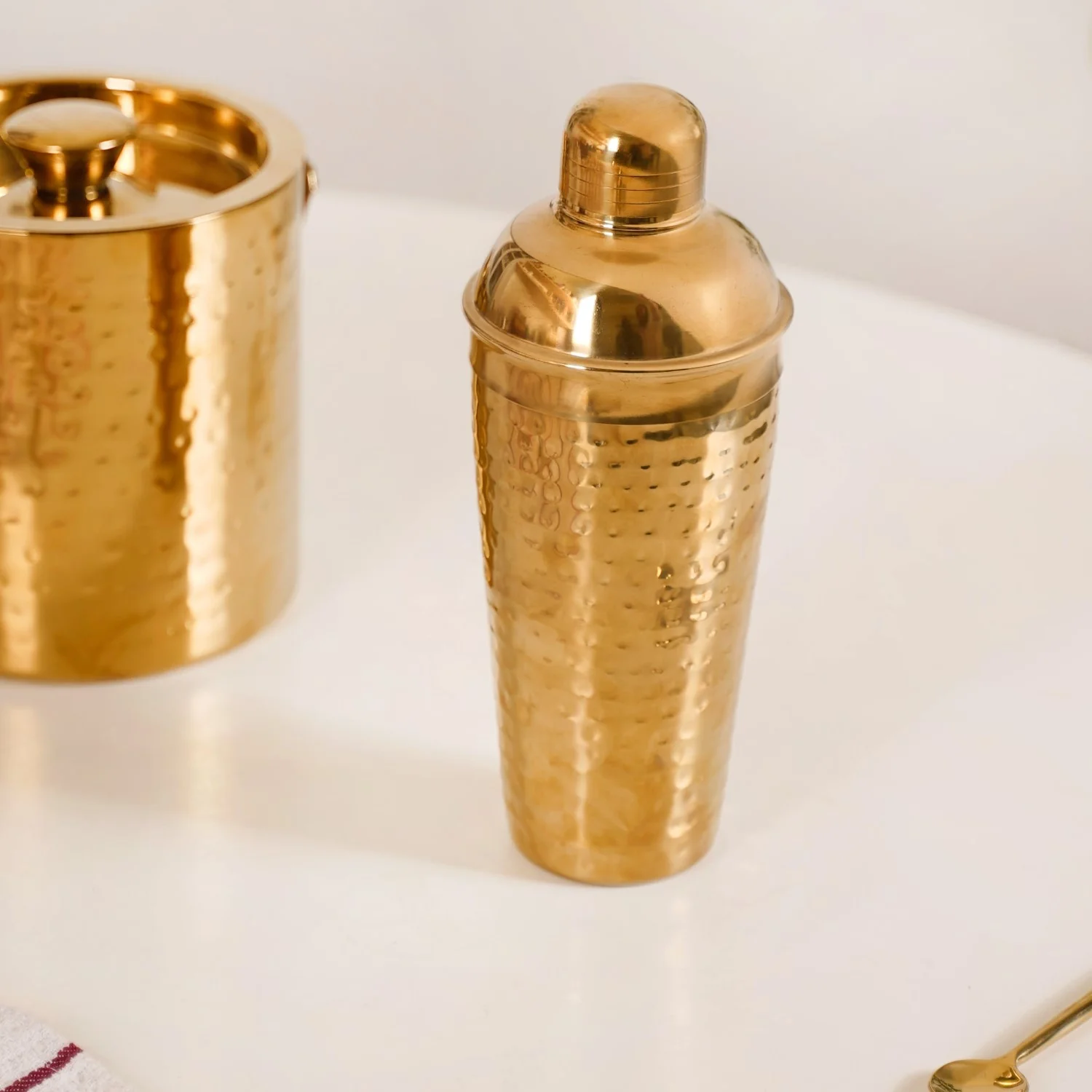 Gold Hammered Texture Bar Tool Set Of 7 - Image 7