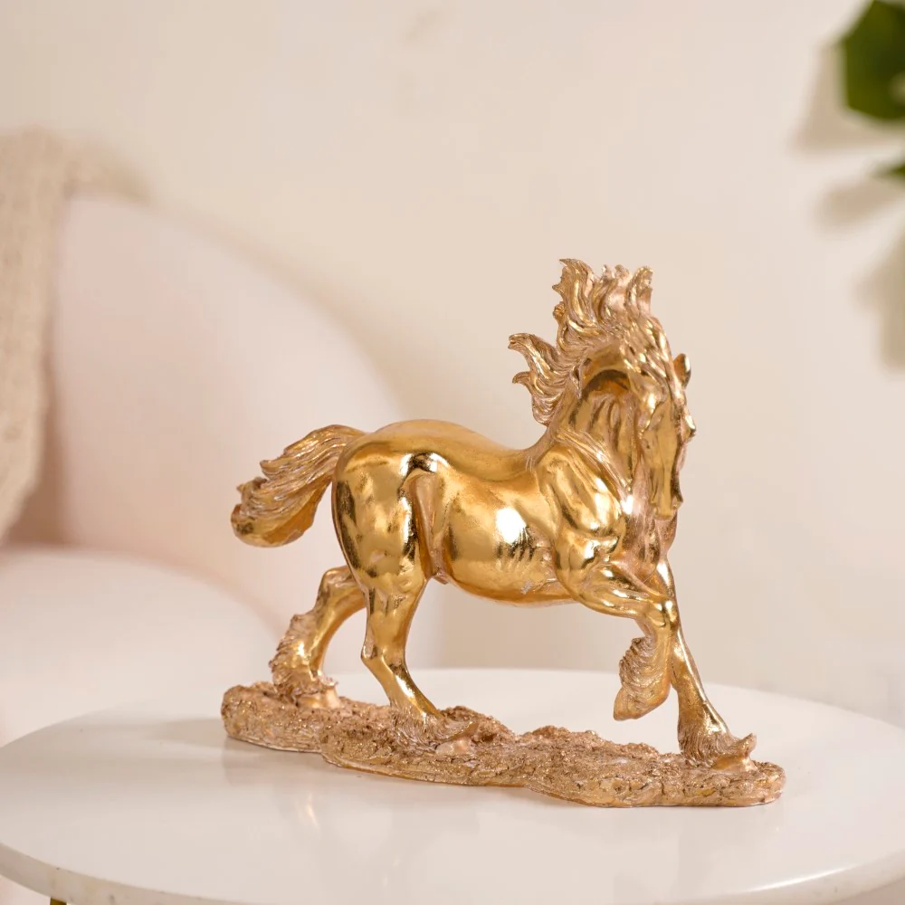 Gold Horse Decor Sculpture - Image 4